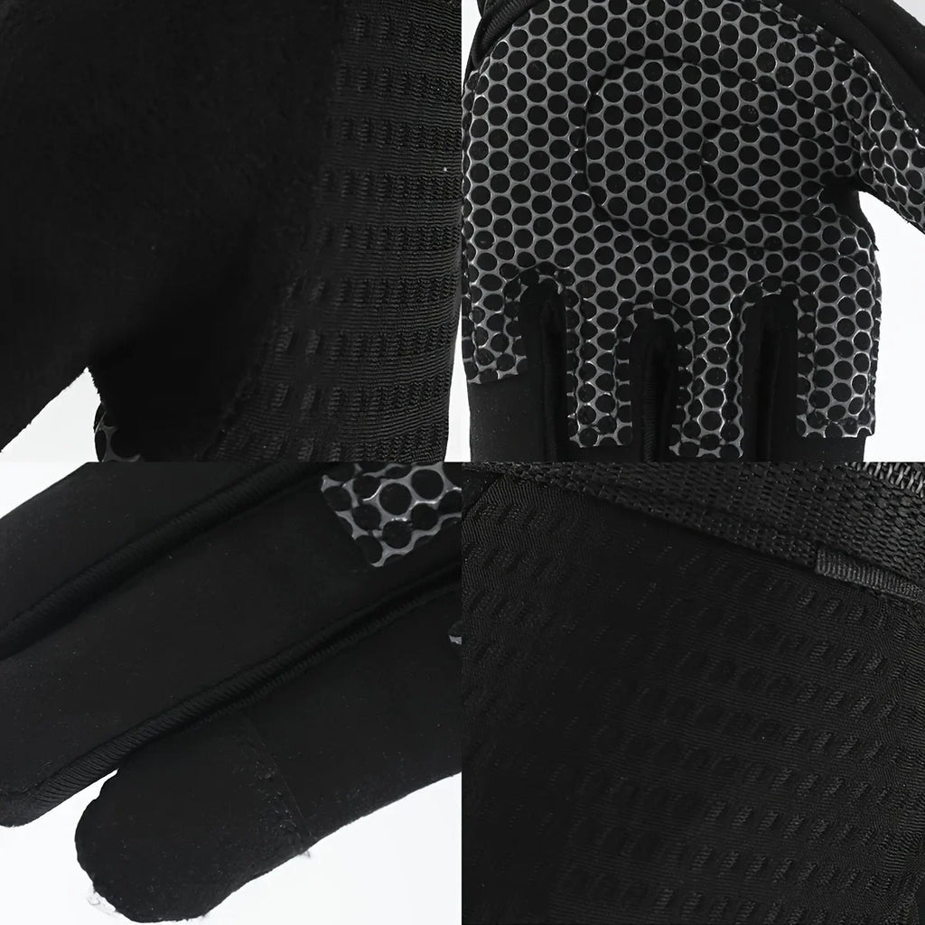 Half Finger Fitness Gloves – Breathable Knit for Men & Women