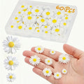 3D Daisy Nail Charms – Resin Flatback Nail Art Decorations