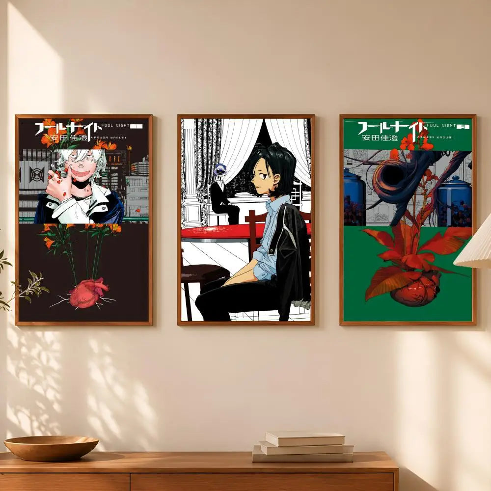 Manga F-Fool Night Self-Stick HD Wall Art Poster | Waterproof