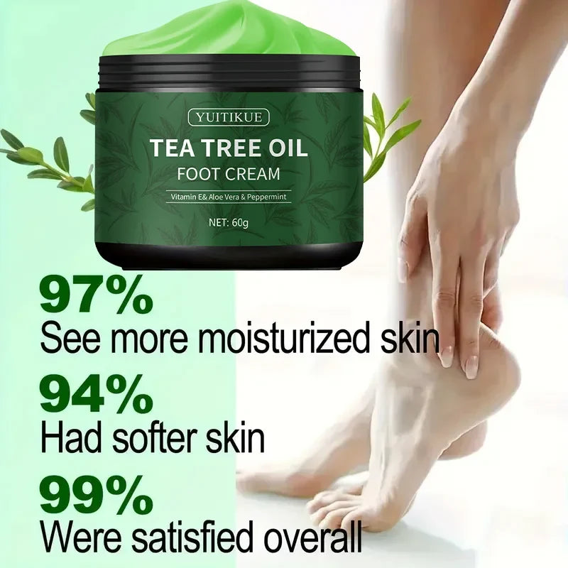 YUITIKUE Tea Tree Foot Cream 60g | Moisturizes & Soothes Feet