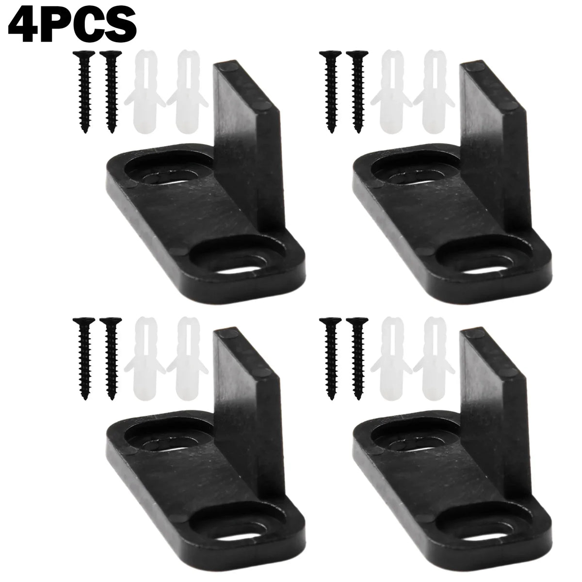 4-Pack Barn Door Anti-Swing Floor Guide Stoppers | Adjustable