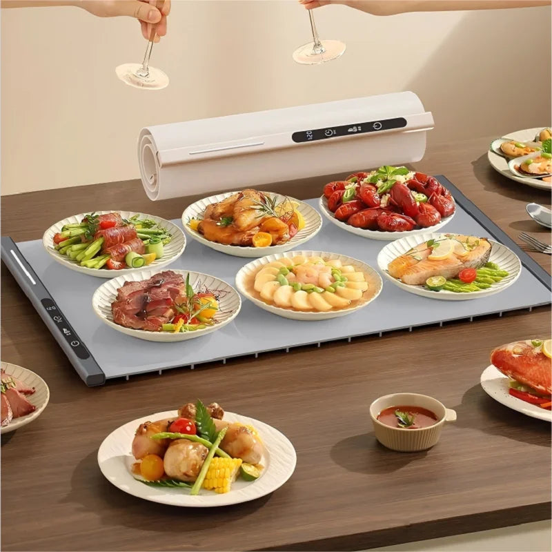 HOMEFISH Electric Food Warming Tray | 3 Temp Settings, Foldable