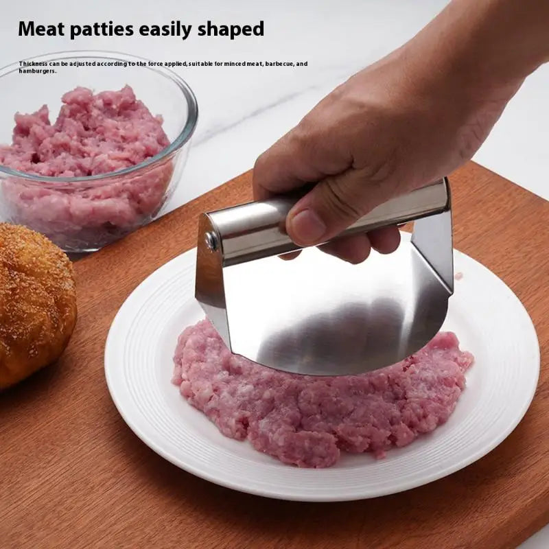 Stainless Steel Smash Burger Press – Round Patty Mold