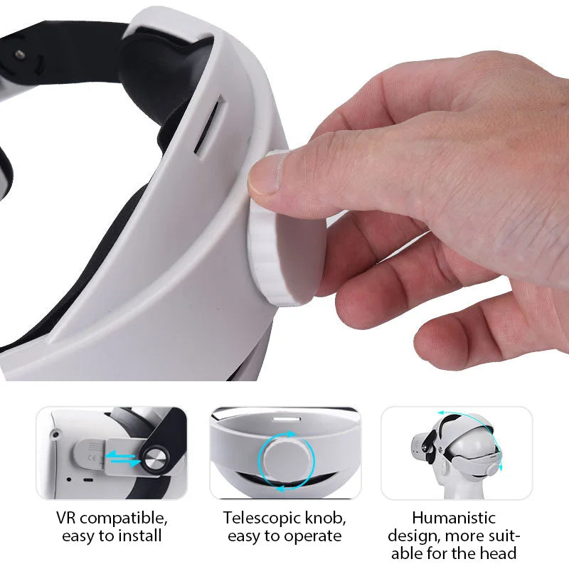 Adjustable Head Strap Headband for Meta Quest 2 VR Headset