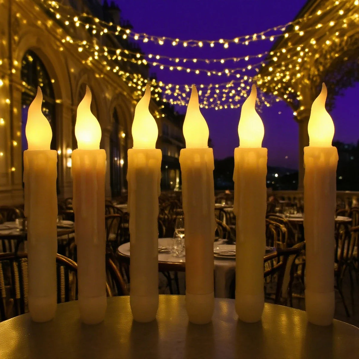 LED Flameless Taper Candles Battery Operated | Set of 6–36
