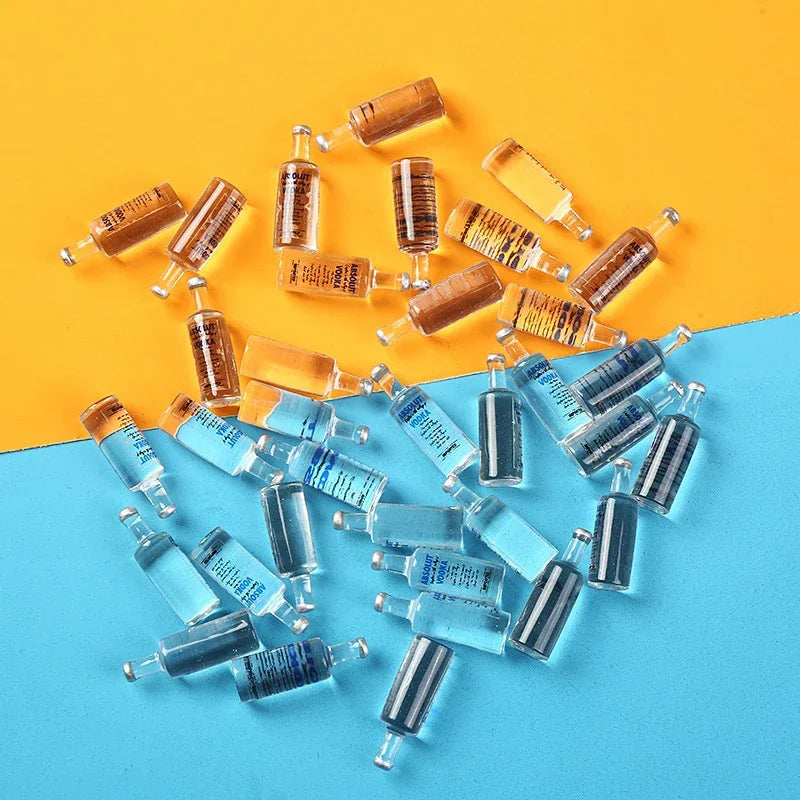 Transparent Diy Resin Kawaii Mini Wine Bottle Craft Miniature