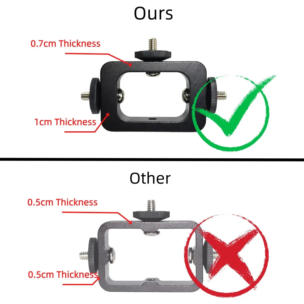 3-Position Flash Bracket Mount 1/4" Screw | GoPro DSLR Action Camera