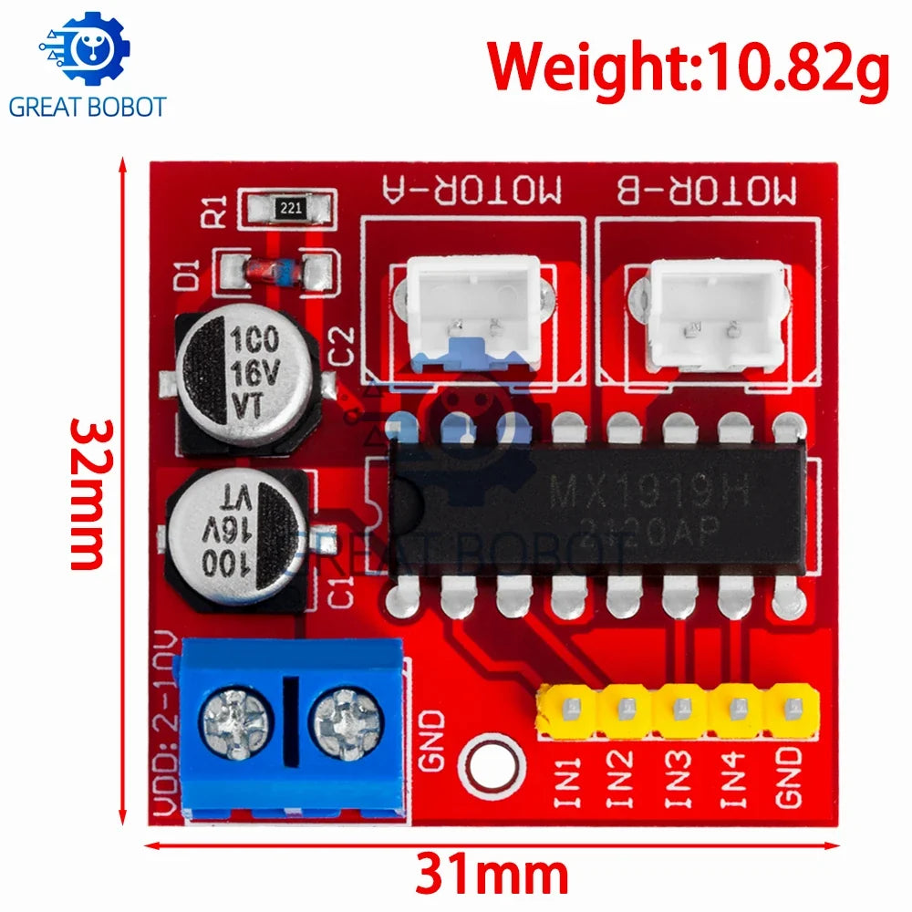 MX1919 2.5A Dual H-Bridge DC Motor Driver Module for Arduino