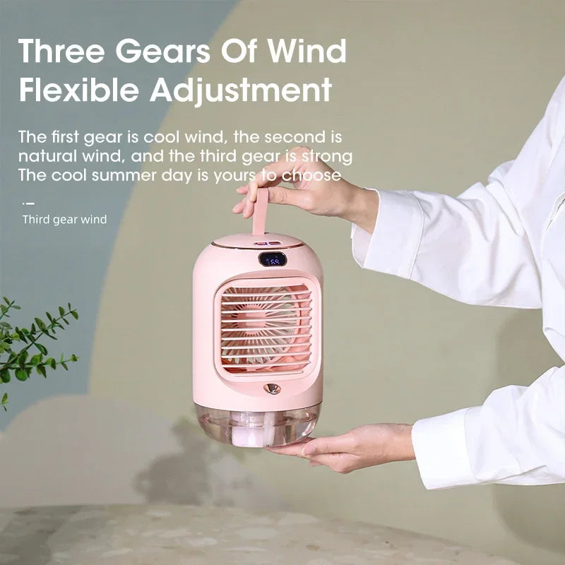 URGGU Mini Desktop Humidifier Fan with Night Light | USB