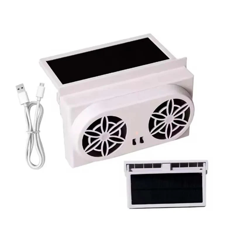 Solar Powered Car Ventilation Fan – Window Exhaust Cooler