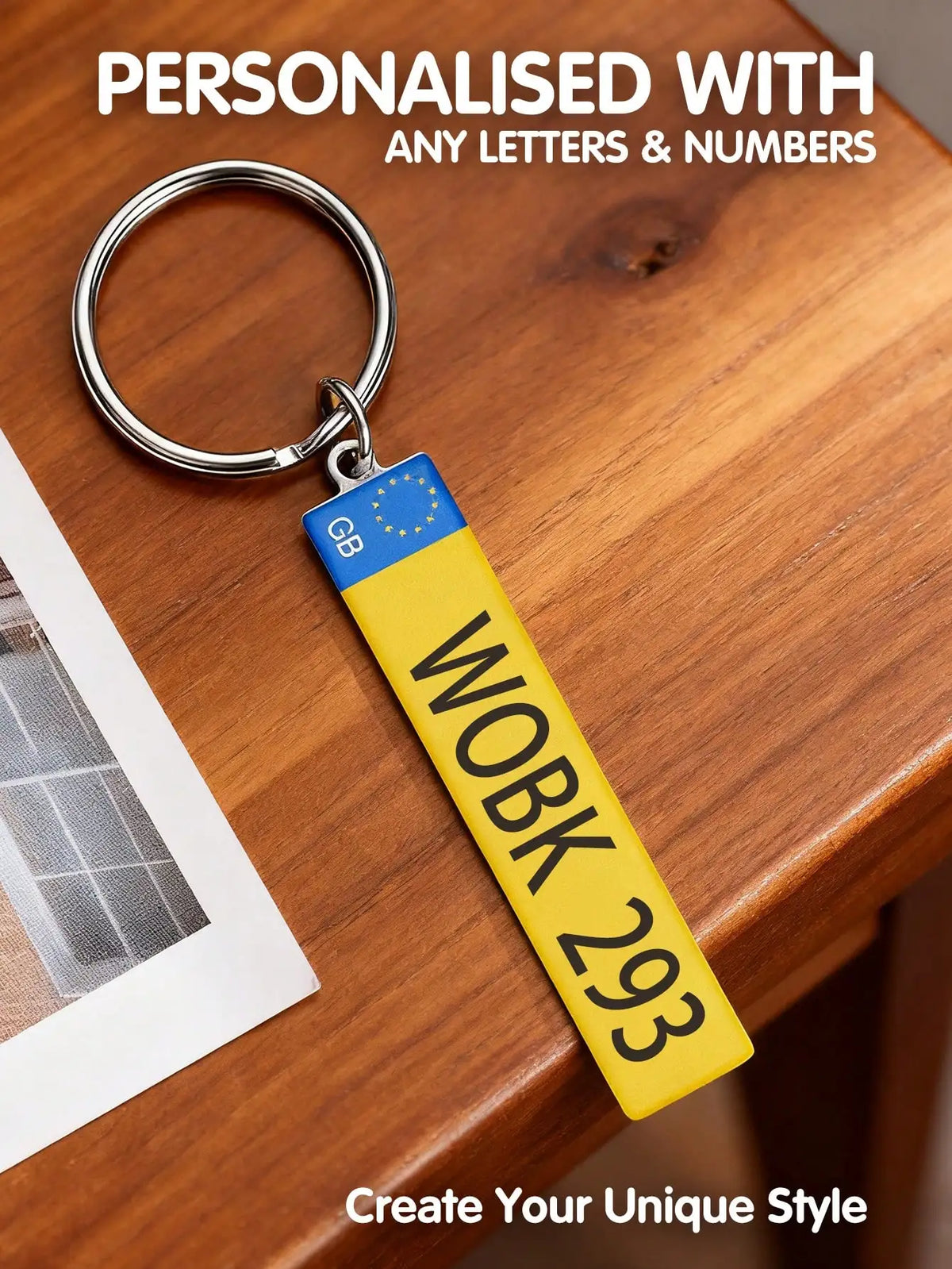 Custom License Plate Keychain | Personalized Name & Number