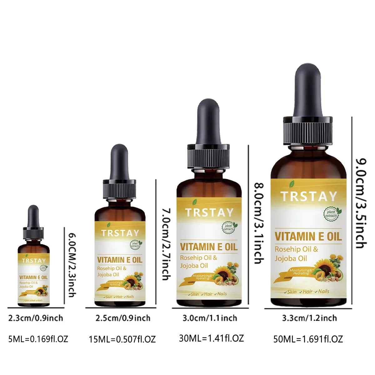 Vitamin E, Rosehip & Jojoba Face Oil – Fast Absorption Skin Care