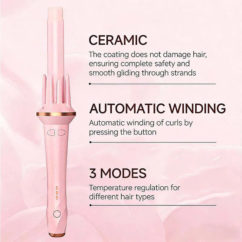 Automatic Rotating Curling Iron | 360° Ceramic Curling Wand