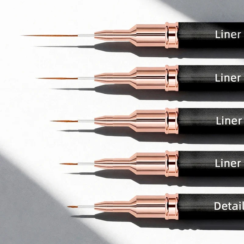 5-Piece Nail Art Liner Brush Set – Fine Detail Manicure Pens