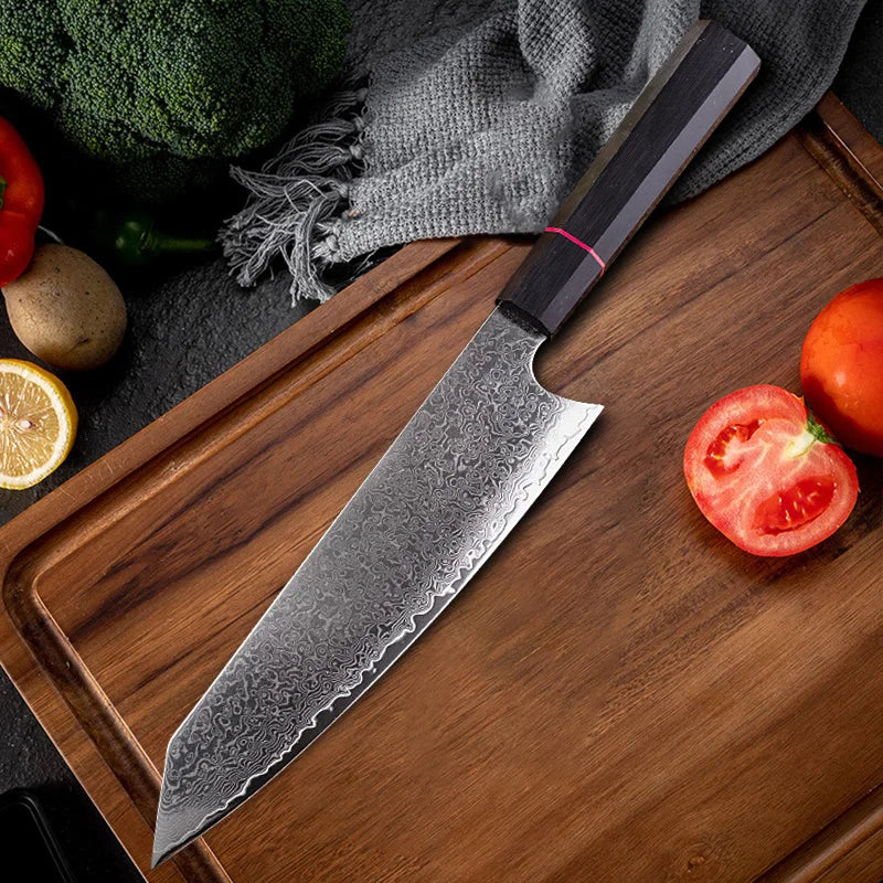 67-Layer Damascus Steel VG10 Chef Knife – Japanese Kitchen Set