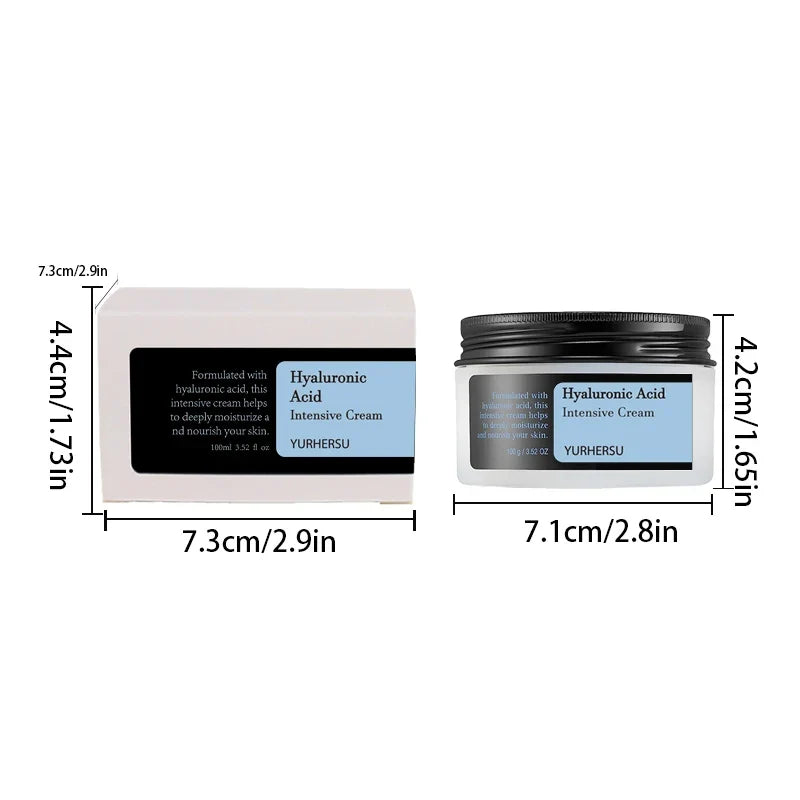 Hyaluronic Acid Face Cream – 48H Moisture, Oil-Free, 100ml