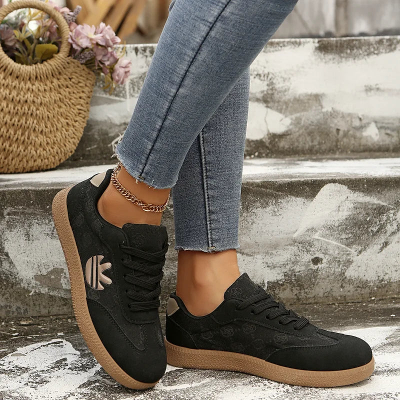 UXST Women's Black Sneakers – Soft-Sole Comfort Walking Shoes