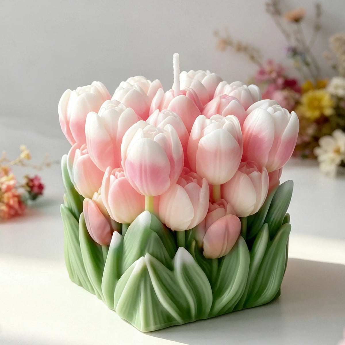 3D Tulip Flower Silicone Mold Bouquet Candle DIY Aromatherapy Soap