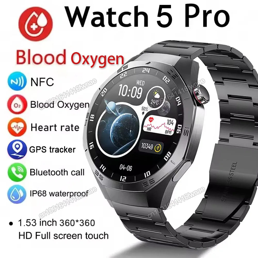 2026 Watch 5 GPS Smart 1 53'' AMOLED Screen Heart Rate Monitor Sports