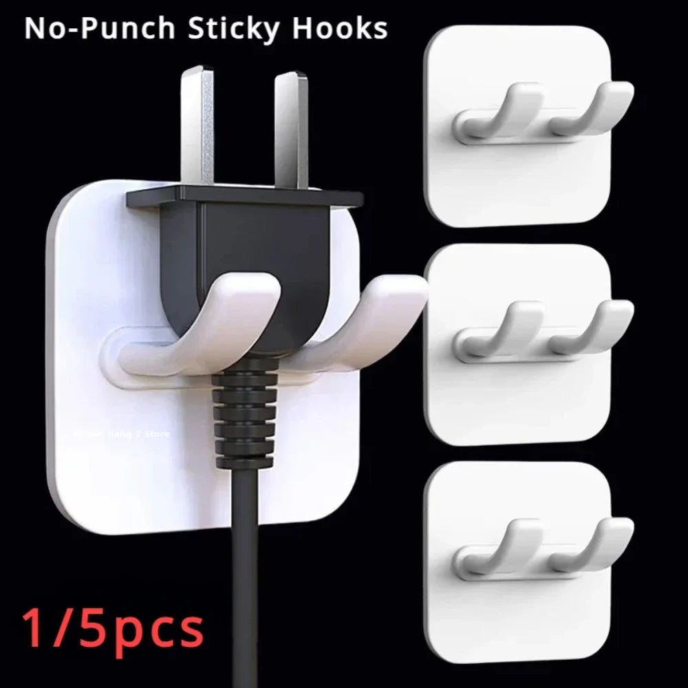 Adhesive Wall Hooks – Multi-Use Storage Organizer 1–5 Pack