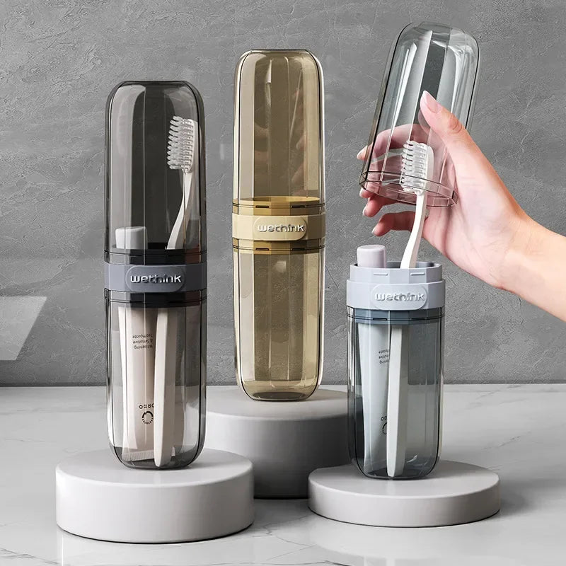 Transparent Portable Toothbrush Travel Case – Acrylic Cover
