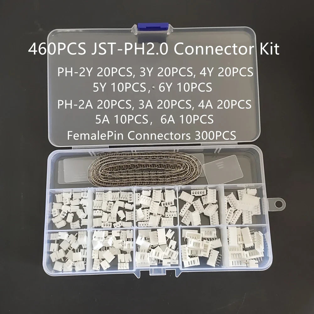 JST PH2 0 XH2 54 Male Female Straight Needle Connector 2 3 4 5 6 Pin