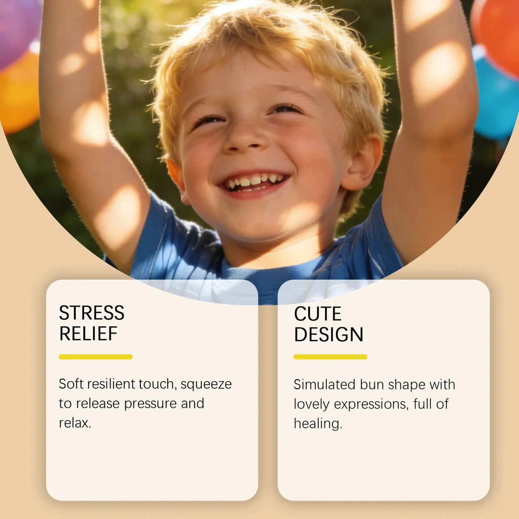 Bun Squishy Fidget Toy – Soft Food Shaped Sensory Toy