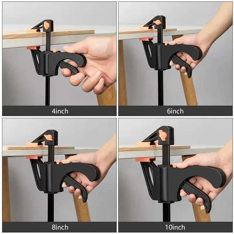 4-Inch Quick Ratchet Bar Clamps for Woodworking – 2 or 5 Pk