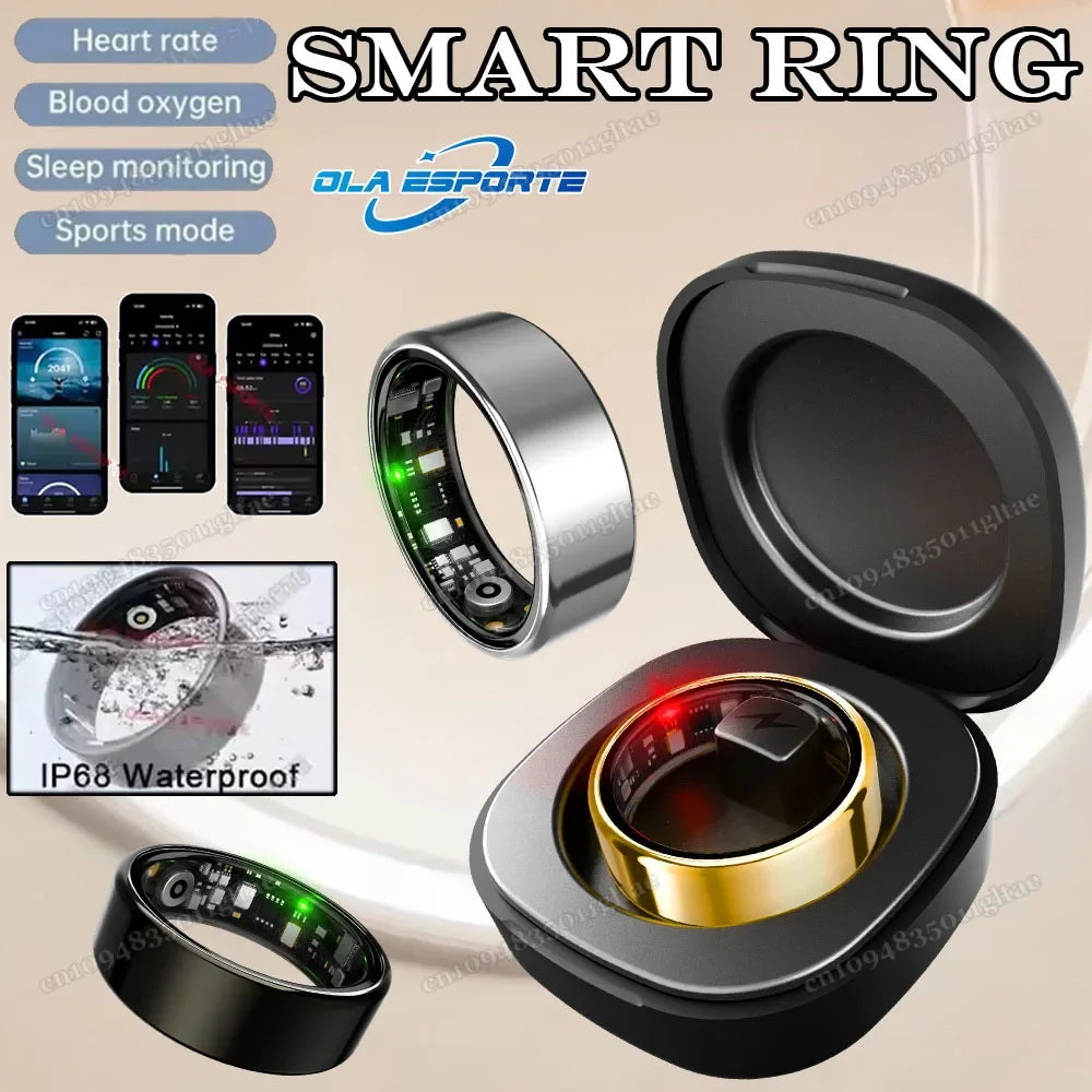 Smart Ring Bluetooth Call Heart Rate Blood Pressure Monitor Men