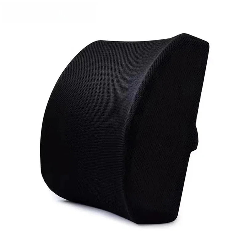 Car Lumbar Support Cushion Memory Foam Waist Pillow 2 Colors Auto