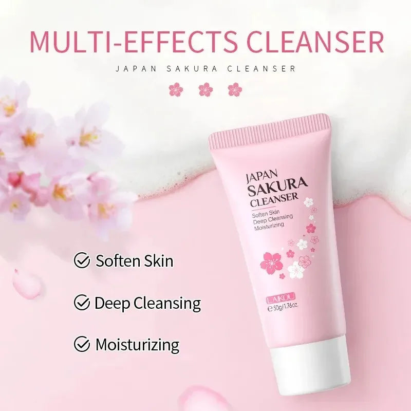 LAIKOU Sakura Cleanser Gentle Deep Cleaning Oil Control Moisturizing