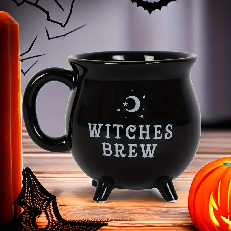 Witch Brew Ceramic Coffee Mug – 350ml Halloween Cauldron Cup