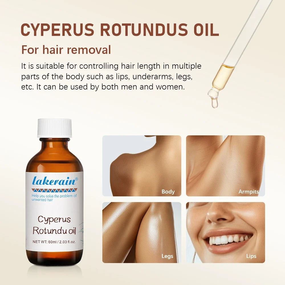 Cyperus Rotundus Hair Growth Inhibitor Oil 60ml – All Skin Types
