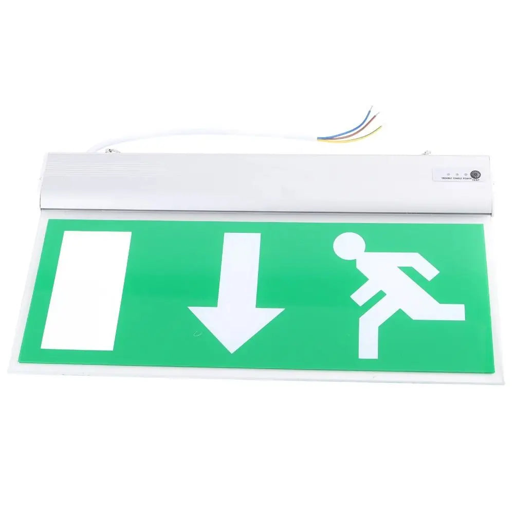 LED Exit Sign Emergency Evacuation Light | Acrylic Green Indicator