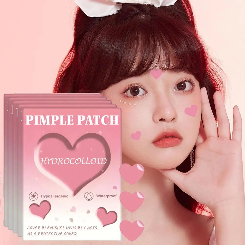 1080-Pc Heart-Shaped Hydrocolloid Pimple Patches for Teens