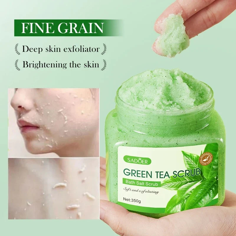 Sadoer Green Tea Body Scrub 350g – Exfoliate & Soften Skin