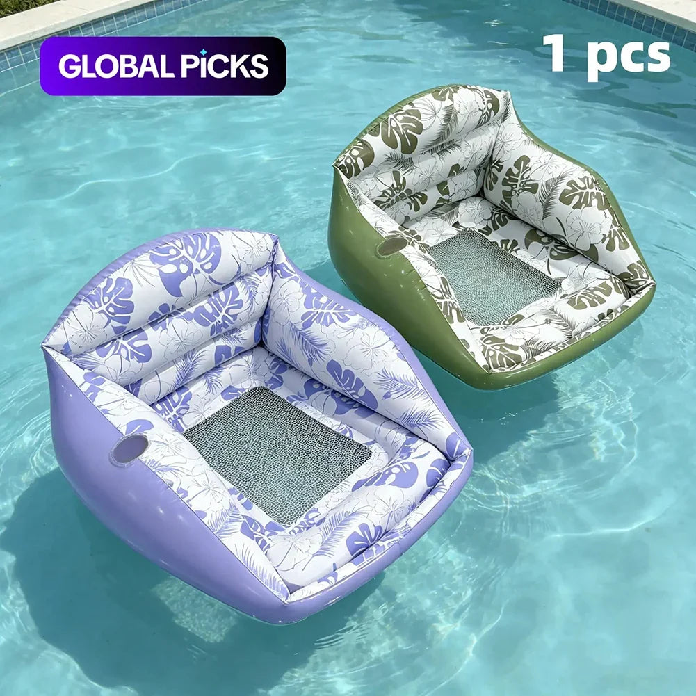 Inflatable Pool Sofa Chair with Cup Holders | Beach Float