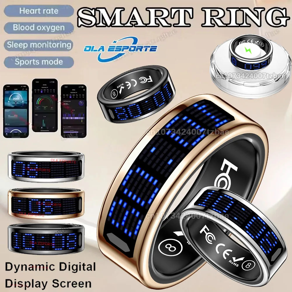 Smart Ring 2025 Display Screen Gestures Control Video 5ATM Waterproof