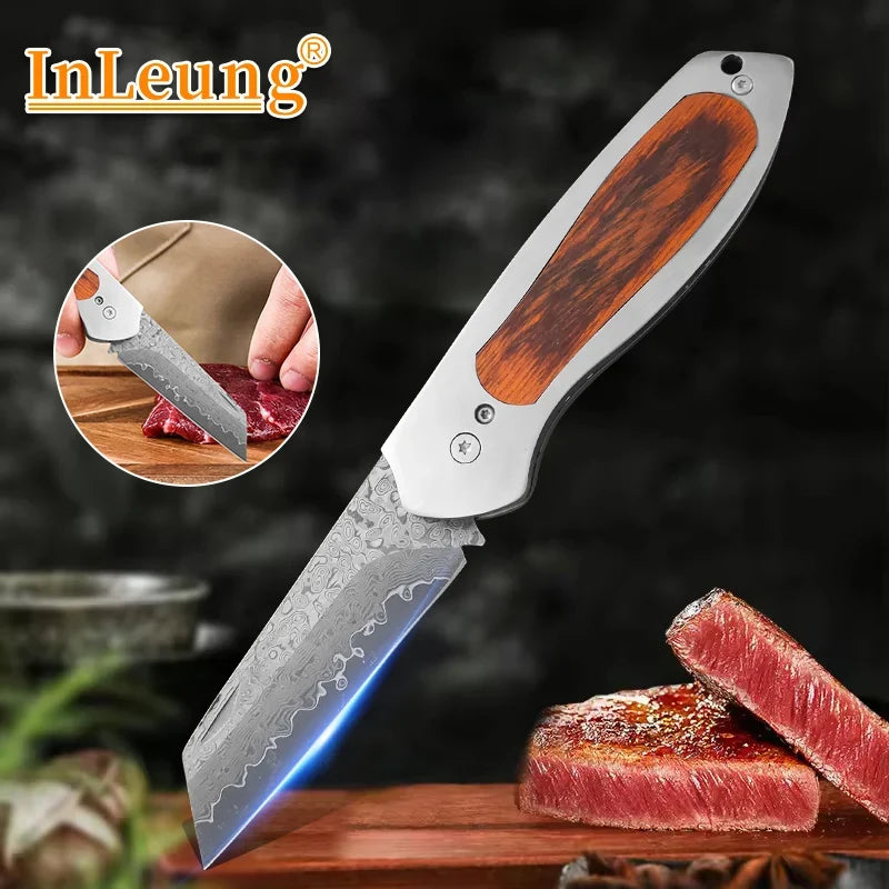 Damascus Steel Boning Knife – Wooden Handle | InLeung