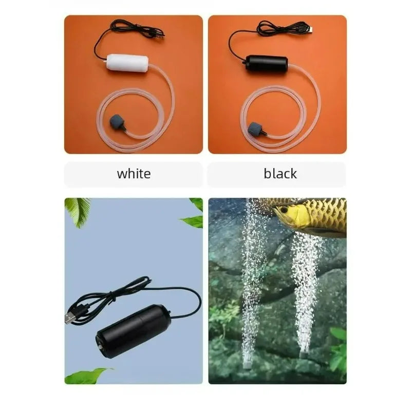 Mini USB Silent Aquarium Oxygen Pump – Portable Fish Tank Air