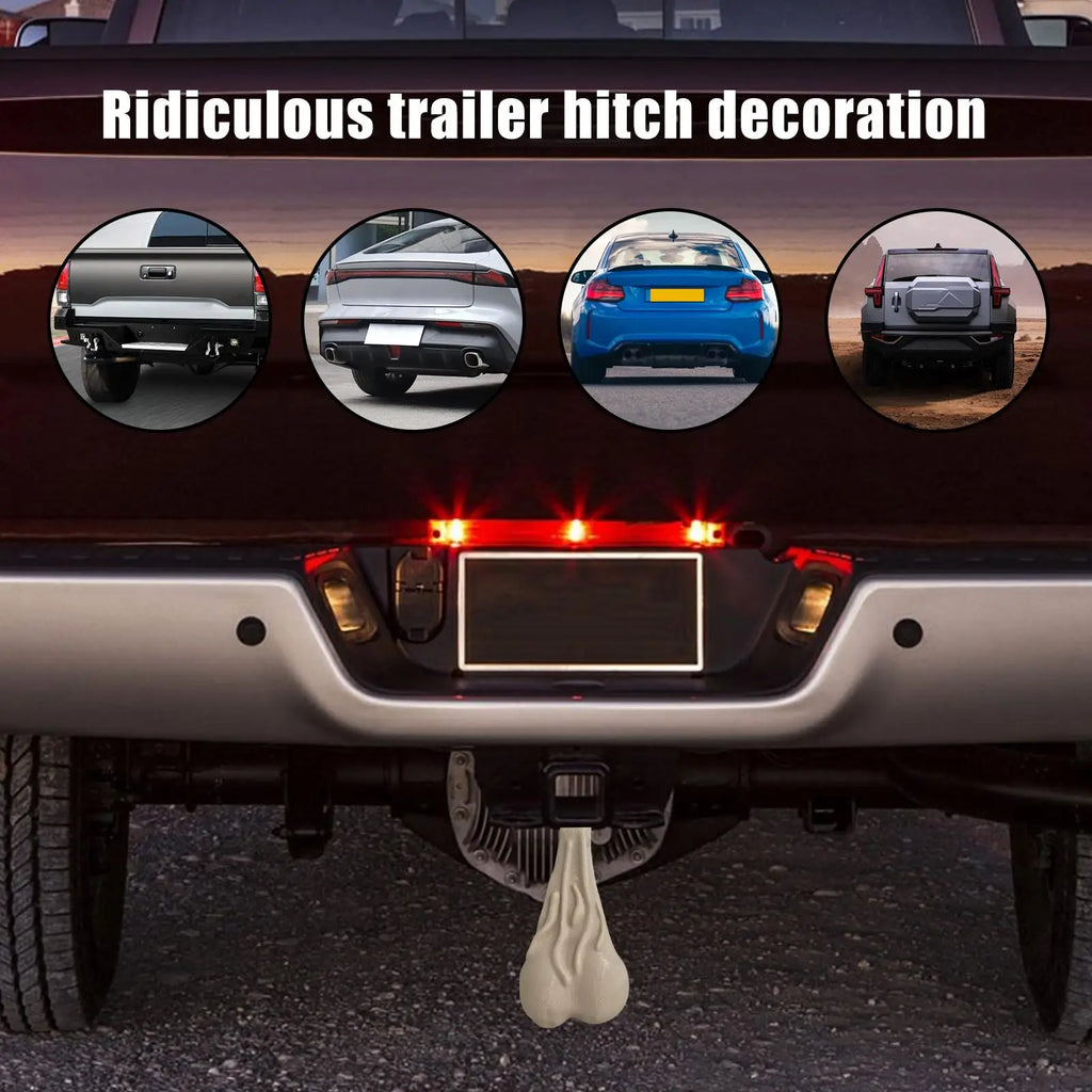 Funny Truck Bumper Ball Hitch Ornament – Gag Gift for Men