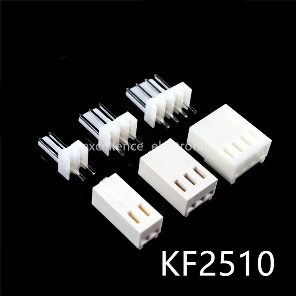 KF2510 Kits 50 Sets 2p 3pin 4 Pin Pitch Electrical Connector Box Male