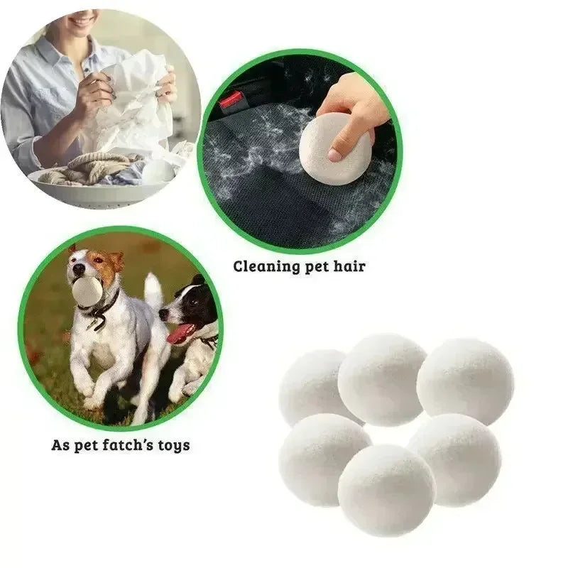 30-Pack Wool Dryer Balls – Natural Reusable Fabric Softener