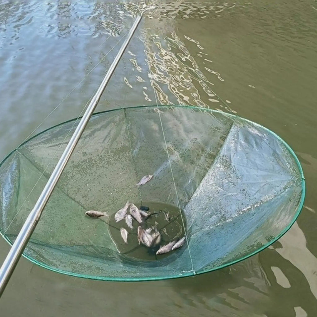 Collapsible Pier Fishing Drop Net – Soft Steel Hoop 80 & 100cm
