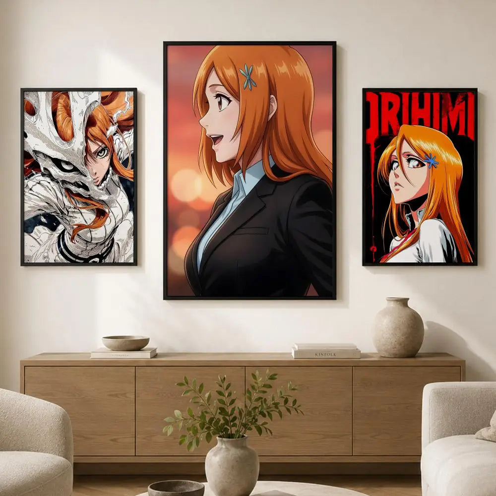 Anime Orihime Inoue Wall Poster – Waterproof Self-Adhesive Art