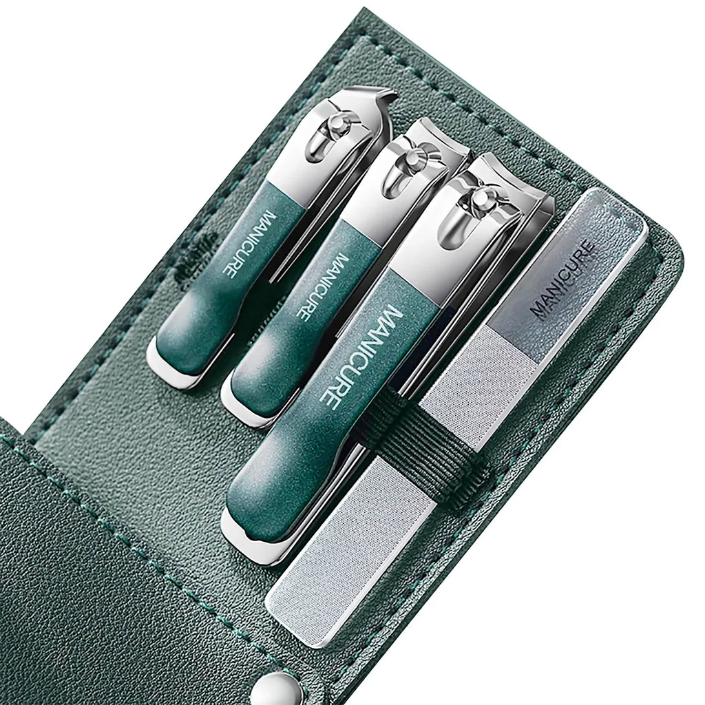 4-Piece Stainless Steel Nail Clipper Manicure Travel Kit