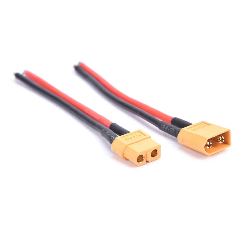 XT60 Male & Female Connector Pair – 14 AWG Silicone Wire for RC LiPo
