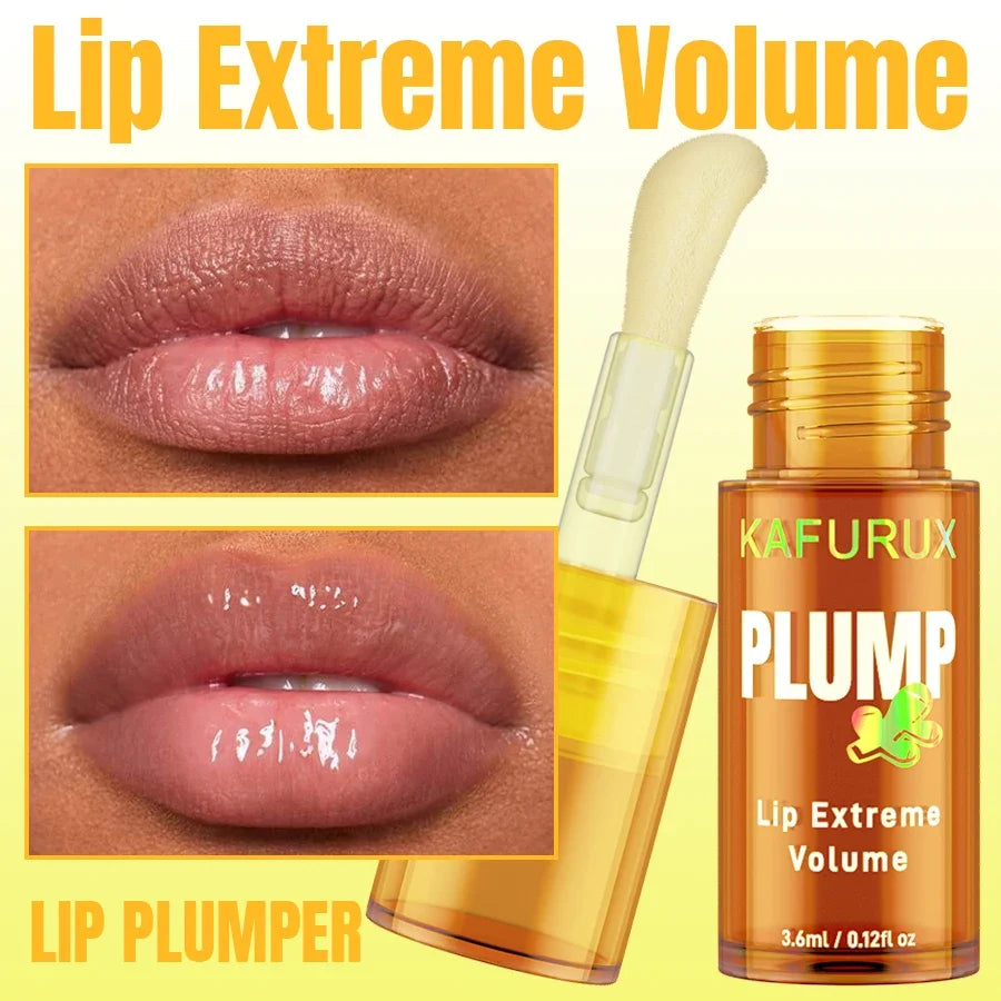 KAFURUX Lip Plumping Oil Gloss – Volumizing Moisturizing Serum
