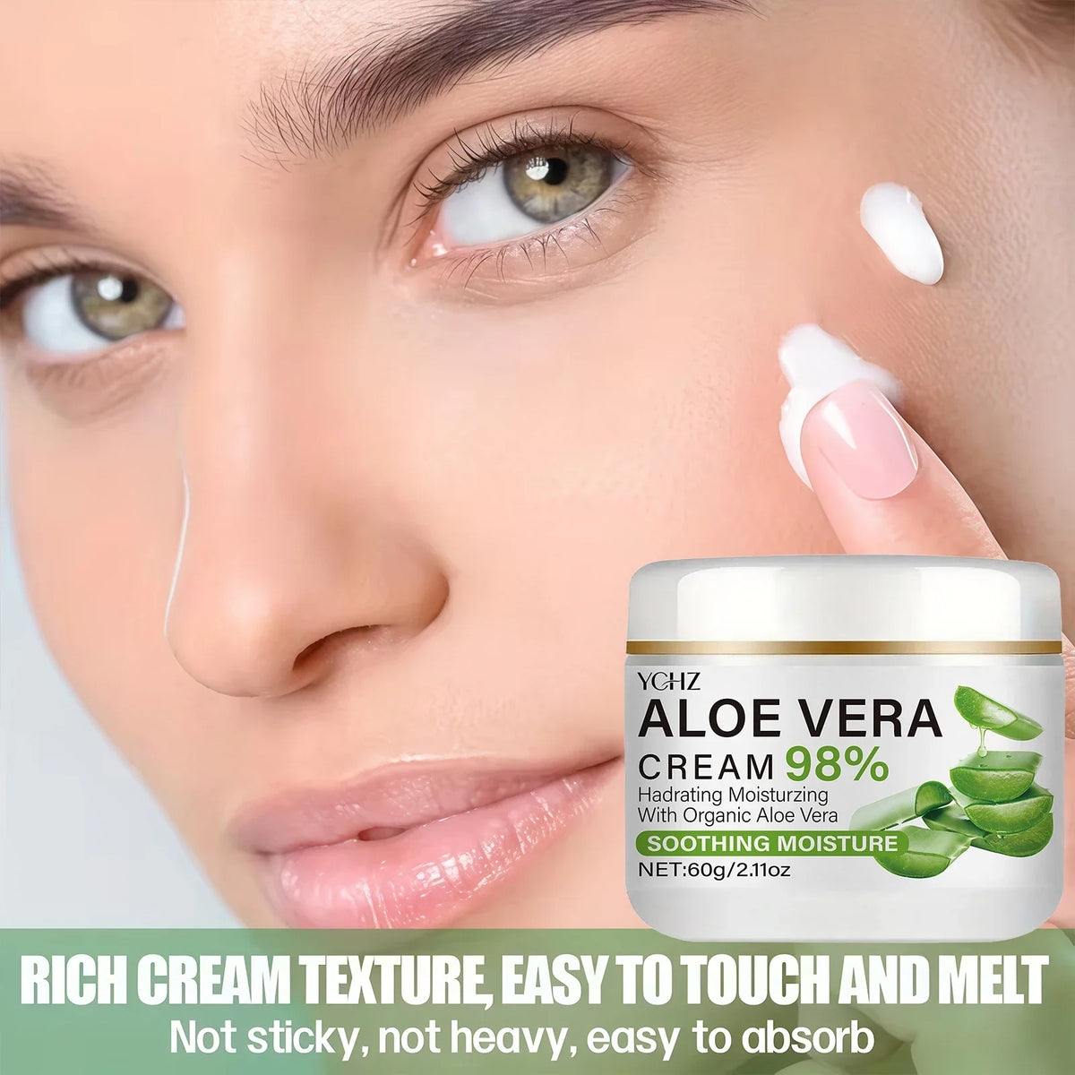 YCHZ 98% Aloe Vera Face Cream – Daily Hydrating Moisturizer