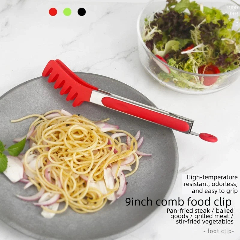 9-Inch Silicone Food Tongs – Heat-Resistant & Non-Stick BBQ